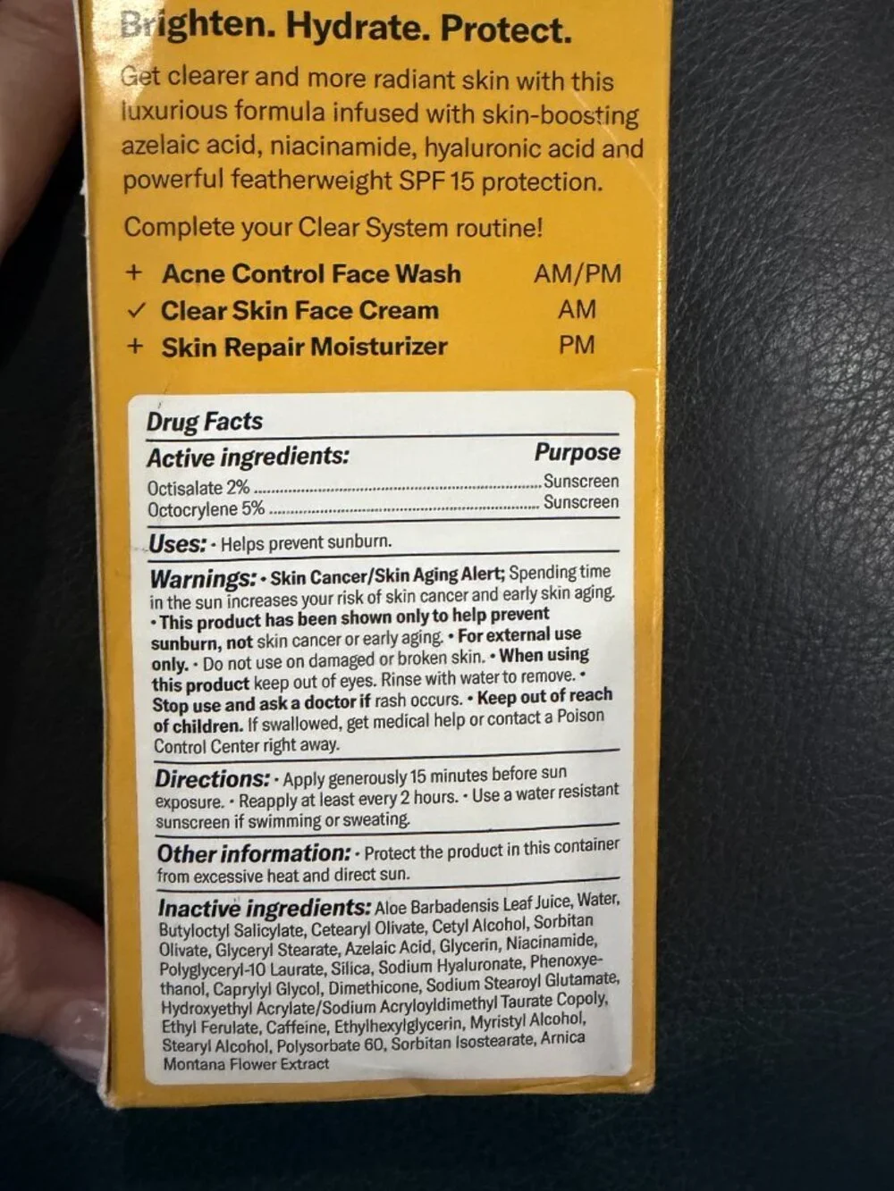 Geologie Clear Skin Face Cream Brightening Formula AM SPF 15 2 oz NIB Sealed